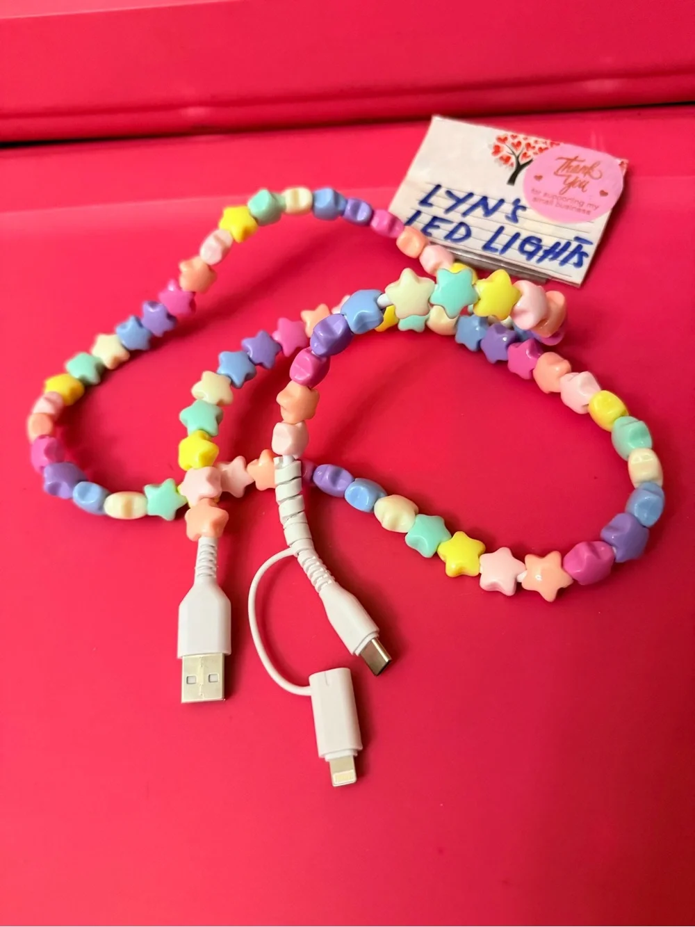 Multi Charging Cable Beaded 3.3ft